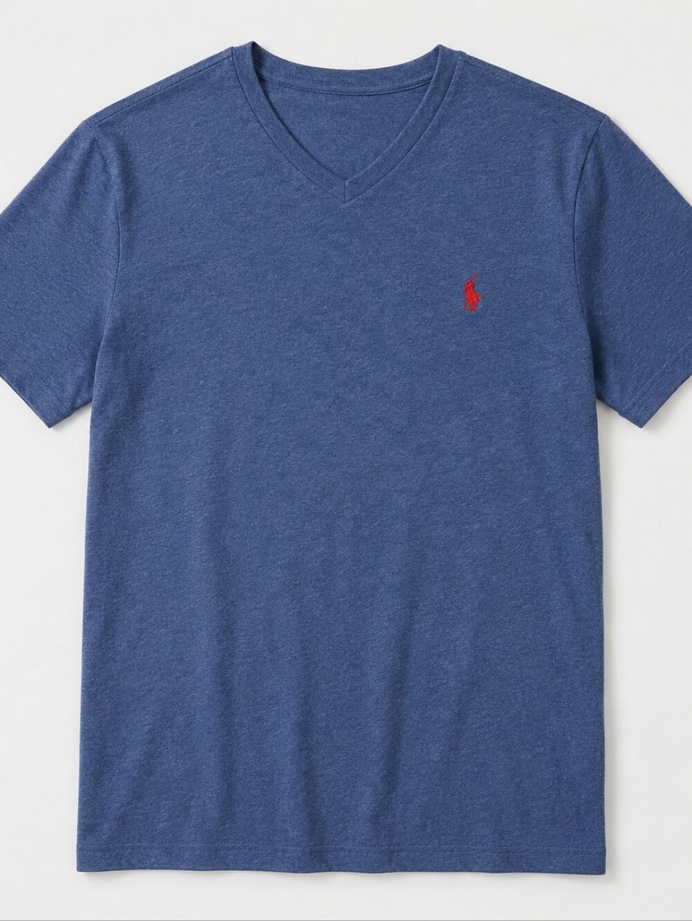 Polo Ralph Lauren Men's XL Heather Blue V-Neck Pony Logo T-Shirt
